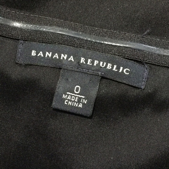 Banana Republic Size 0 Black Silk Dress Strapless - Picture 5 of 8